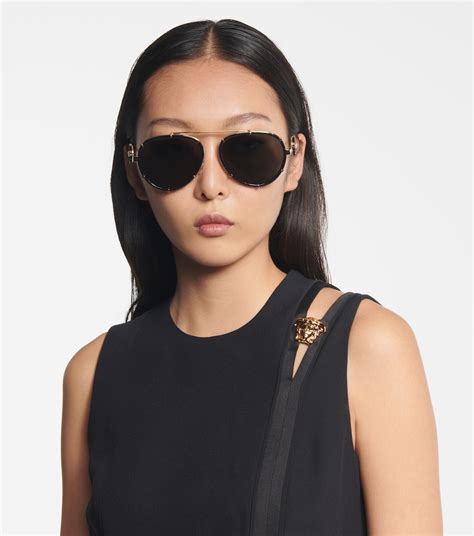 versace sunglasses aviator|versace aviator sunglasses women.